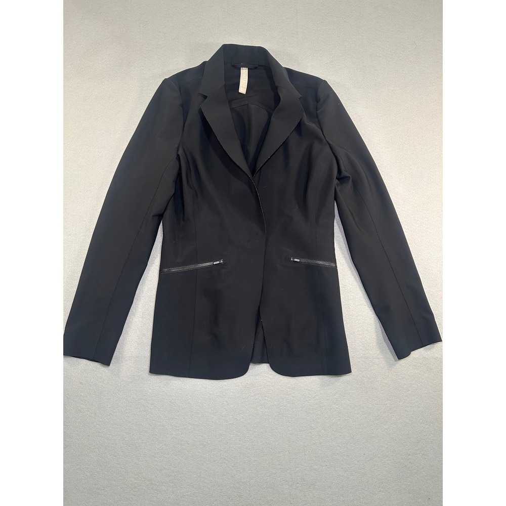Athleta Blazer Women 0 Black Zip Pocket Stretch Lightweight Interstellar Jacket